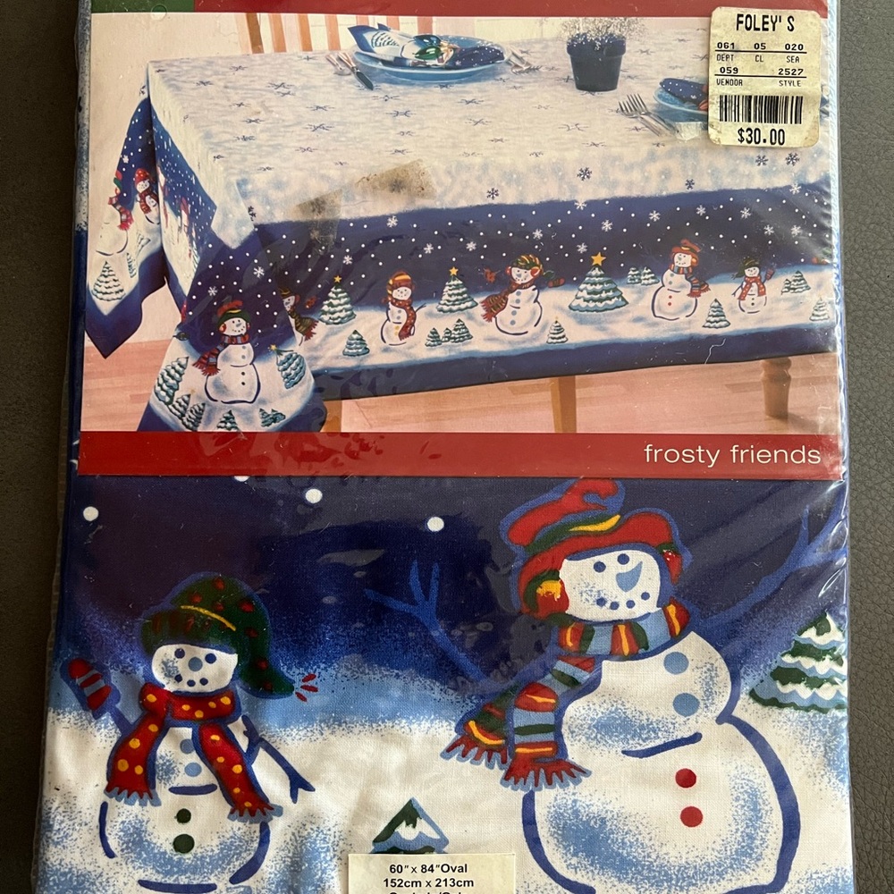 Frosty Friends Snowman Tablecloth
